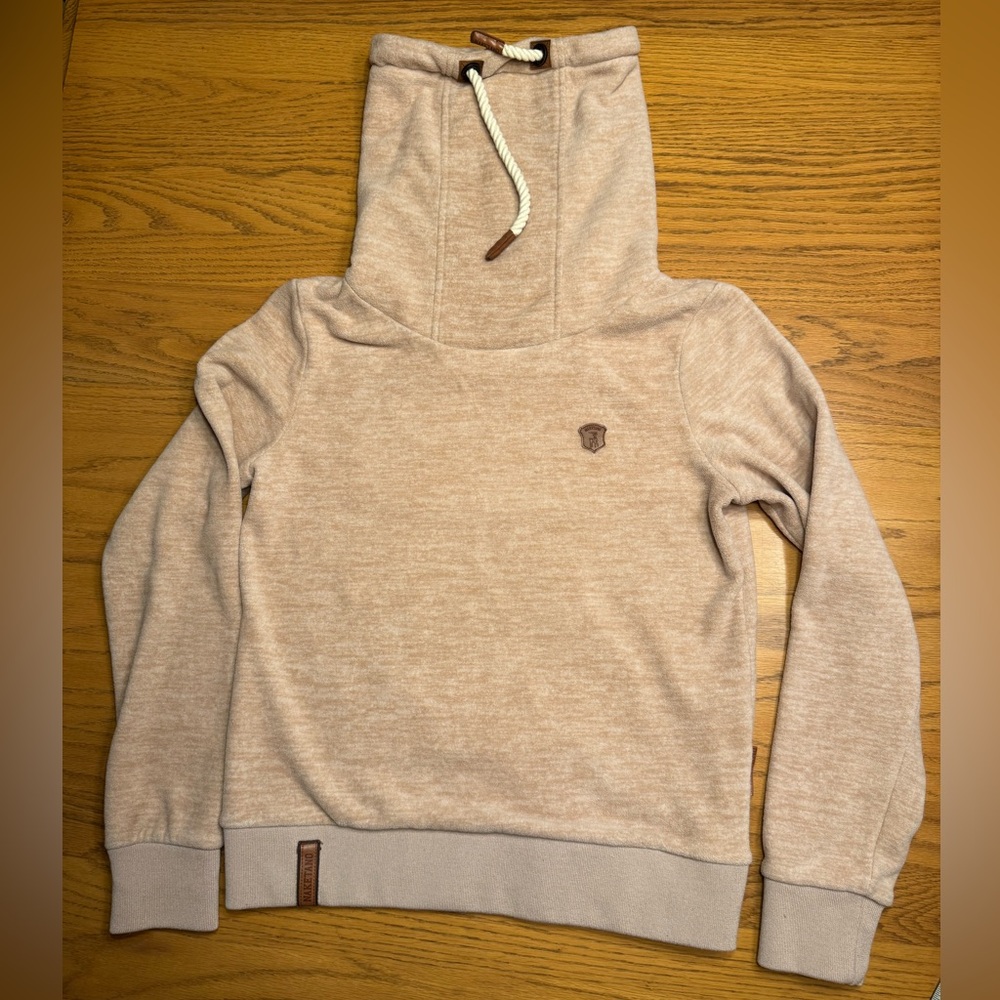 Naketano Light Pink Fleece Sweatshirt with Logo Patch